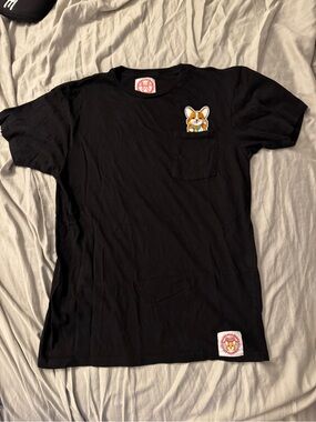 Corgi Pocket Graphic Short Sleeve Tee - Black